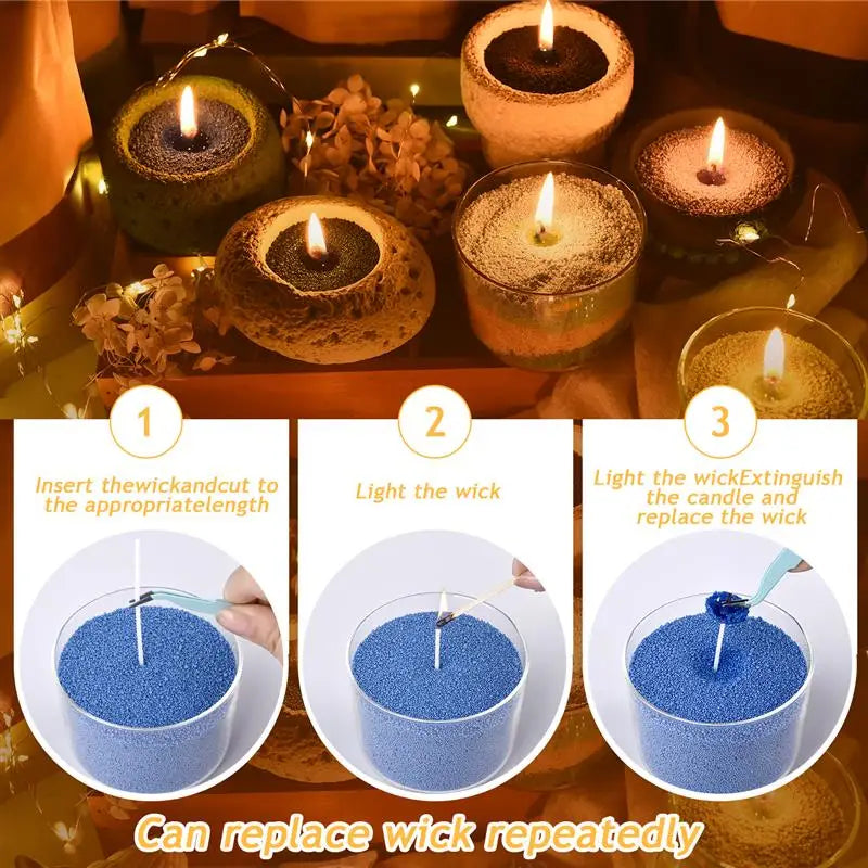 Hand-poured vanilla amber candle reusable after every use